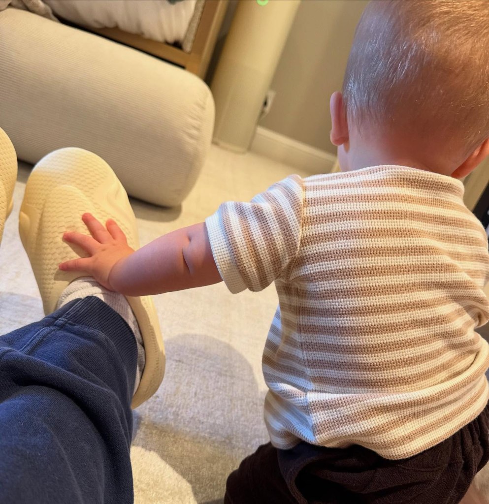 Justin Bieber with his son Jack Blues. 