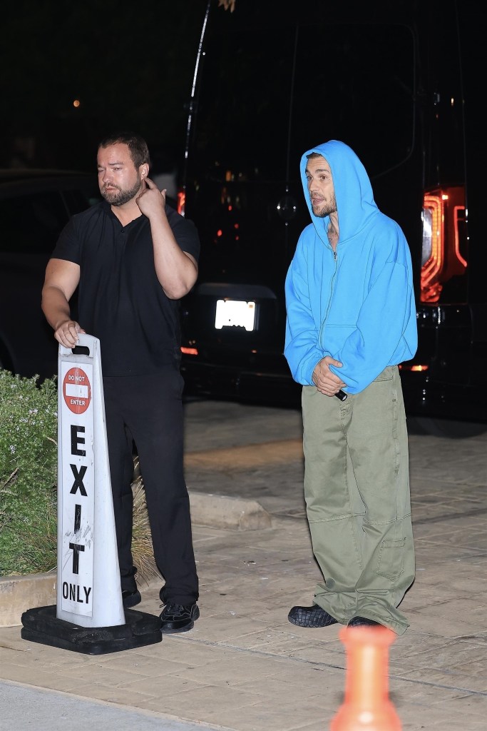 Justin Bieber outside of Soho House Malibu in Calif., Thursday. 