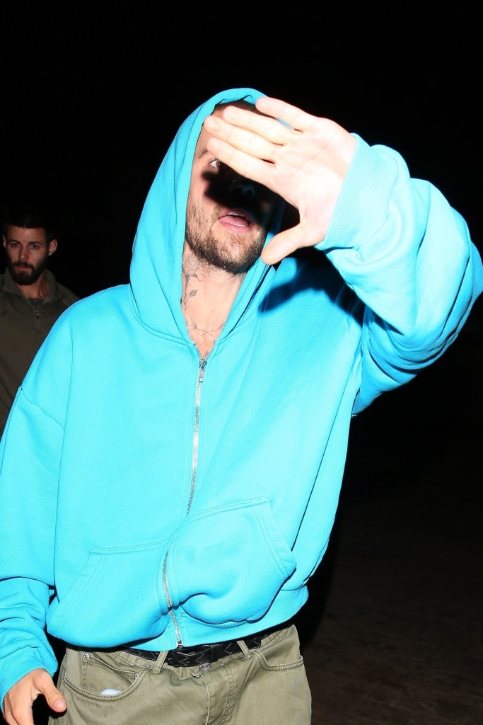 Justin Bieber outside of Soho House Malibu in Calif., Thursday. 