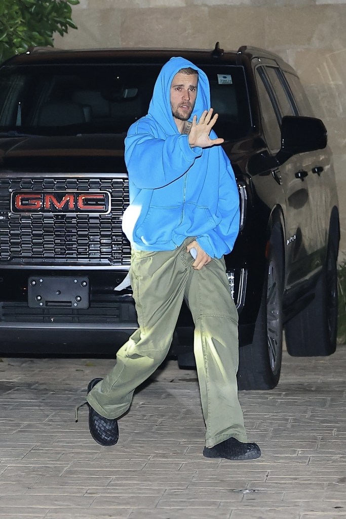 Justin Bieber outside of Soho House Malibu in Calif., Thursday. 