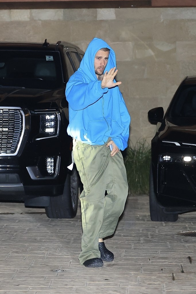 Justin Bieber outside of Soho House Malibu in Calif., Thursday. 