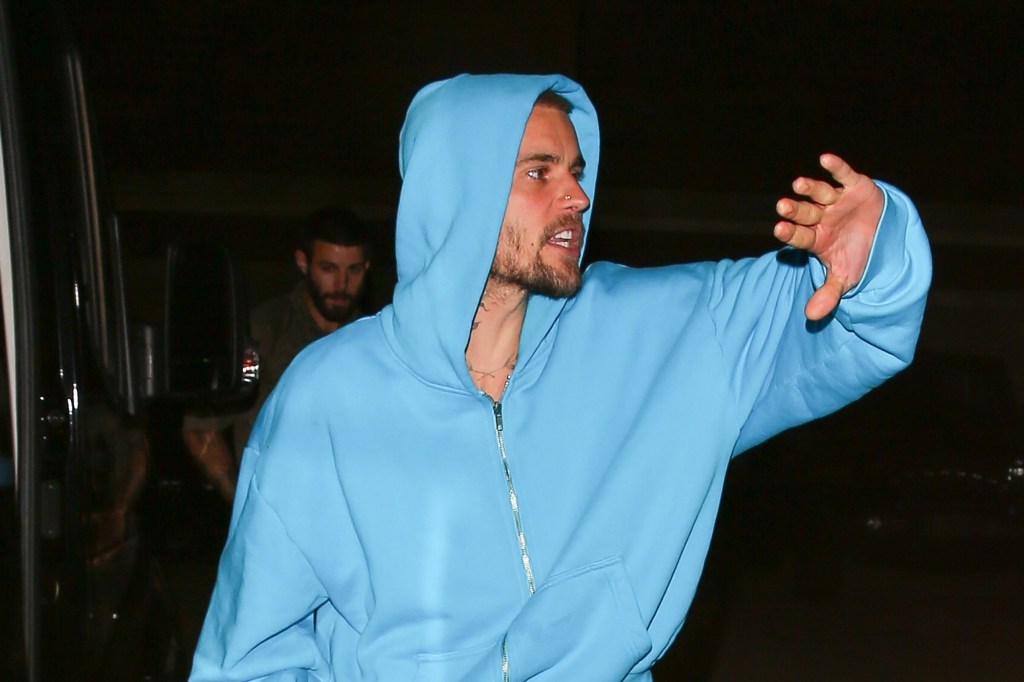 Justin Bieber outside of Soho House Malibu in Calif., Thursday. 