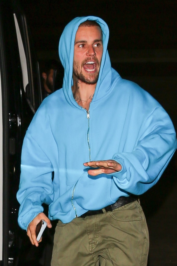 Justin Bieber outside of Soho House Malibu in Calif., Thursday. 