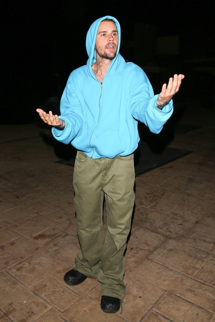 Justin Bieber outside of Soho House Malibu in Calif., Thursday. 