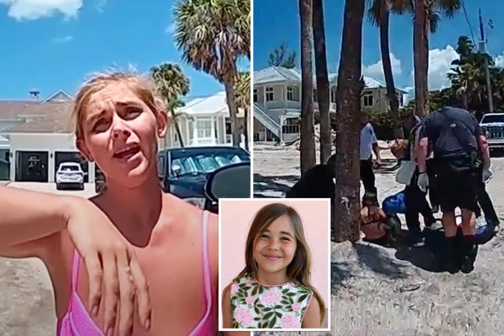‘Brave’ 9-year-old girl seen on bodycam footage moments after shark nearly bites off her hand: ‘Blood everywhere’
