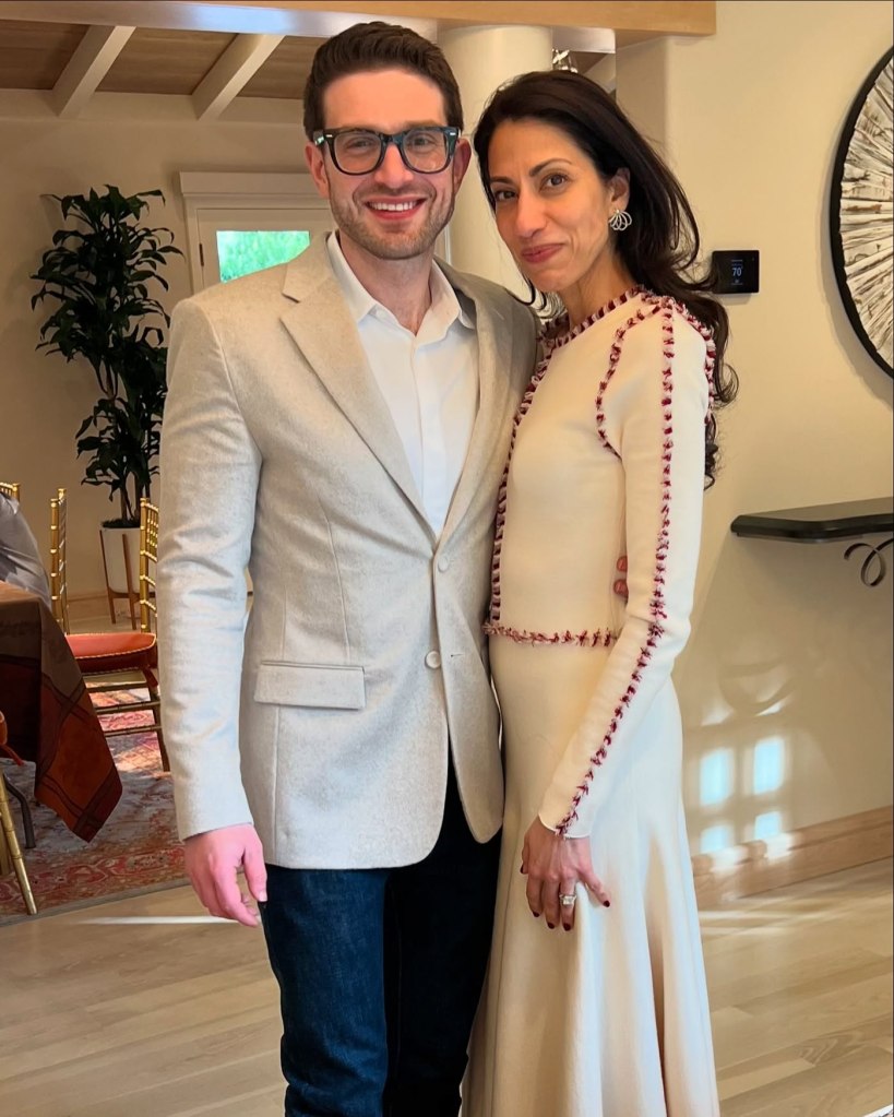 Photo of Alex Soros and Huma Abedin.