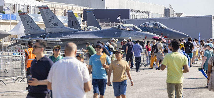F-16s at the 2023 Paris Air Show.