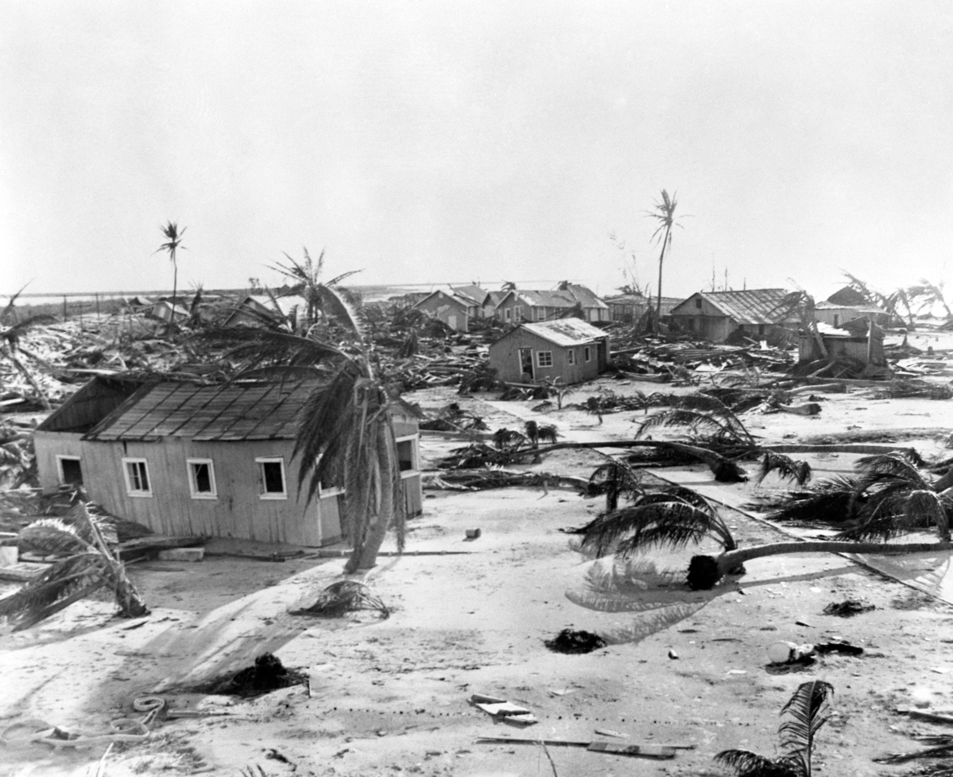 Aftermath from the 1935 Labor Day Hurricane.