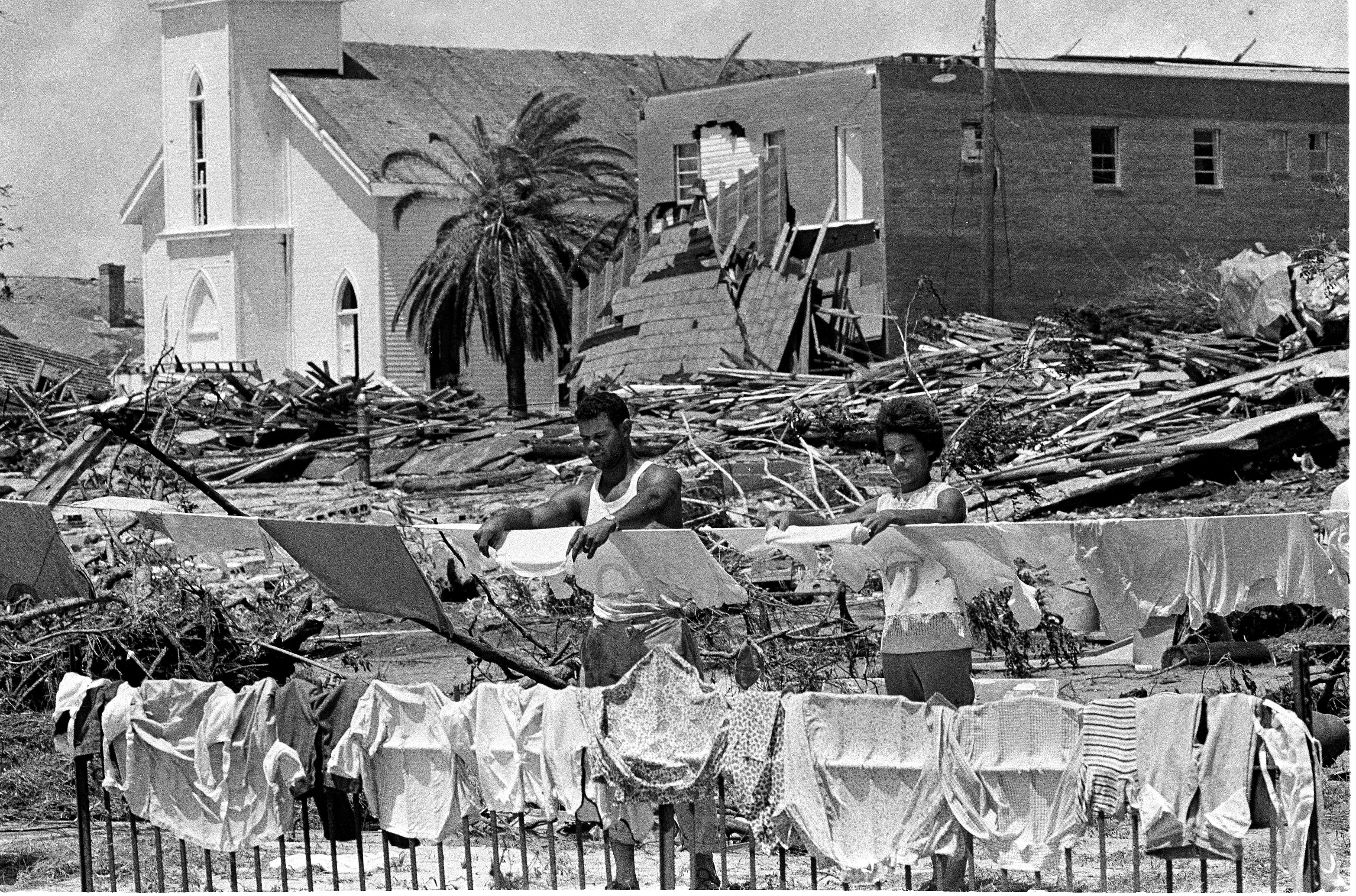 The aftermath of Hurricane Camille