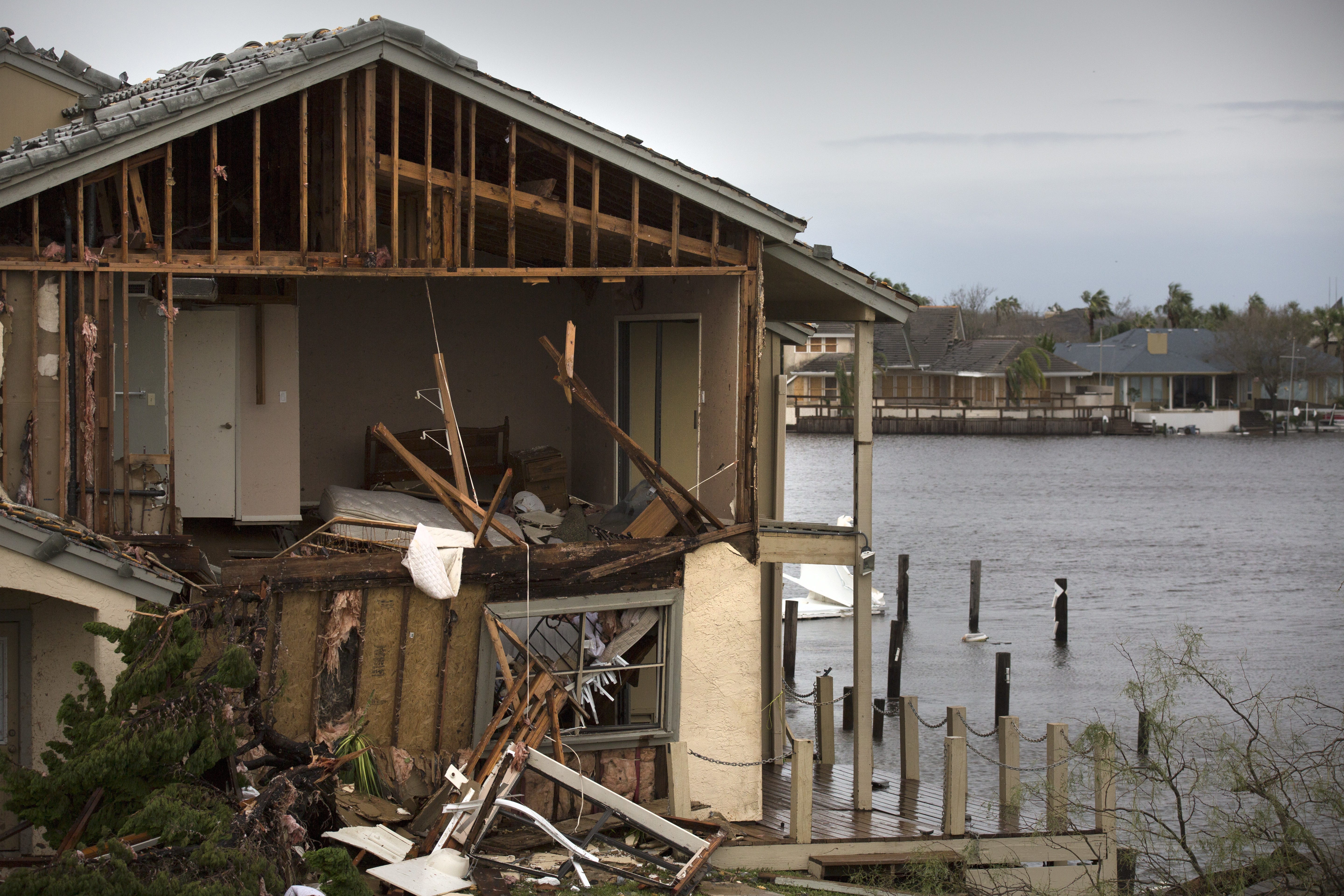Rockport, Texas, during Hurricane Harvey