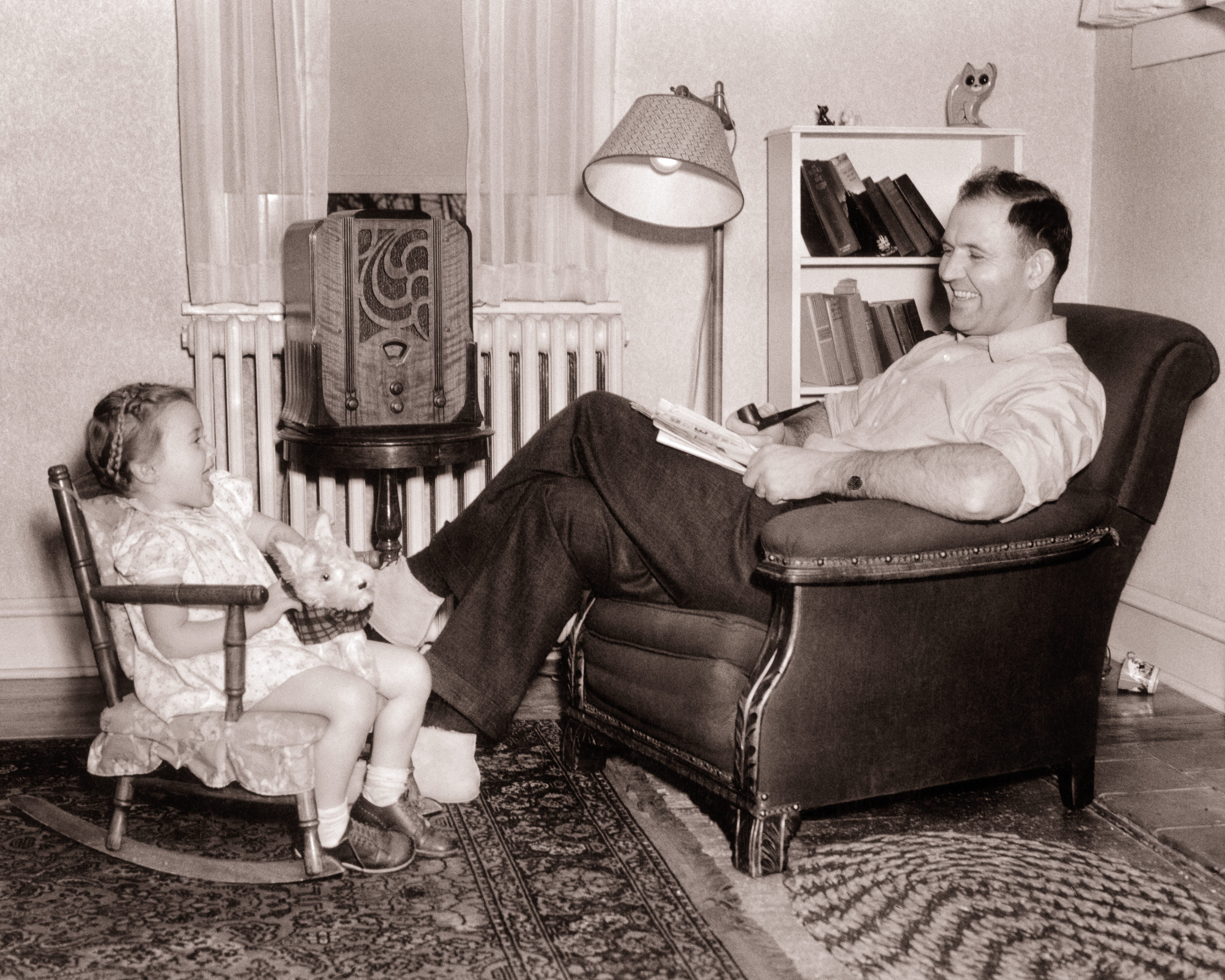 father and daughter 1940s