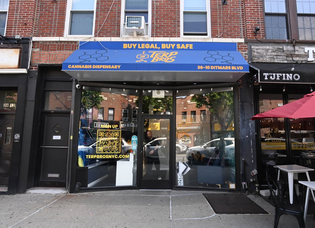 Real estate of Terp Bros., a legal cannabis dispensary on Ditmars Blvd. in Astoria.