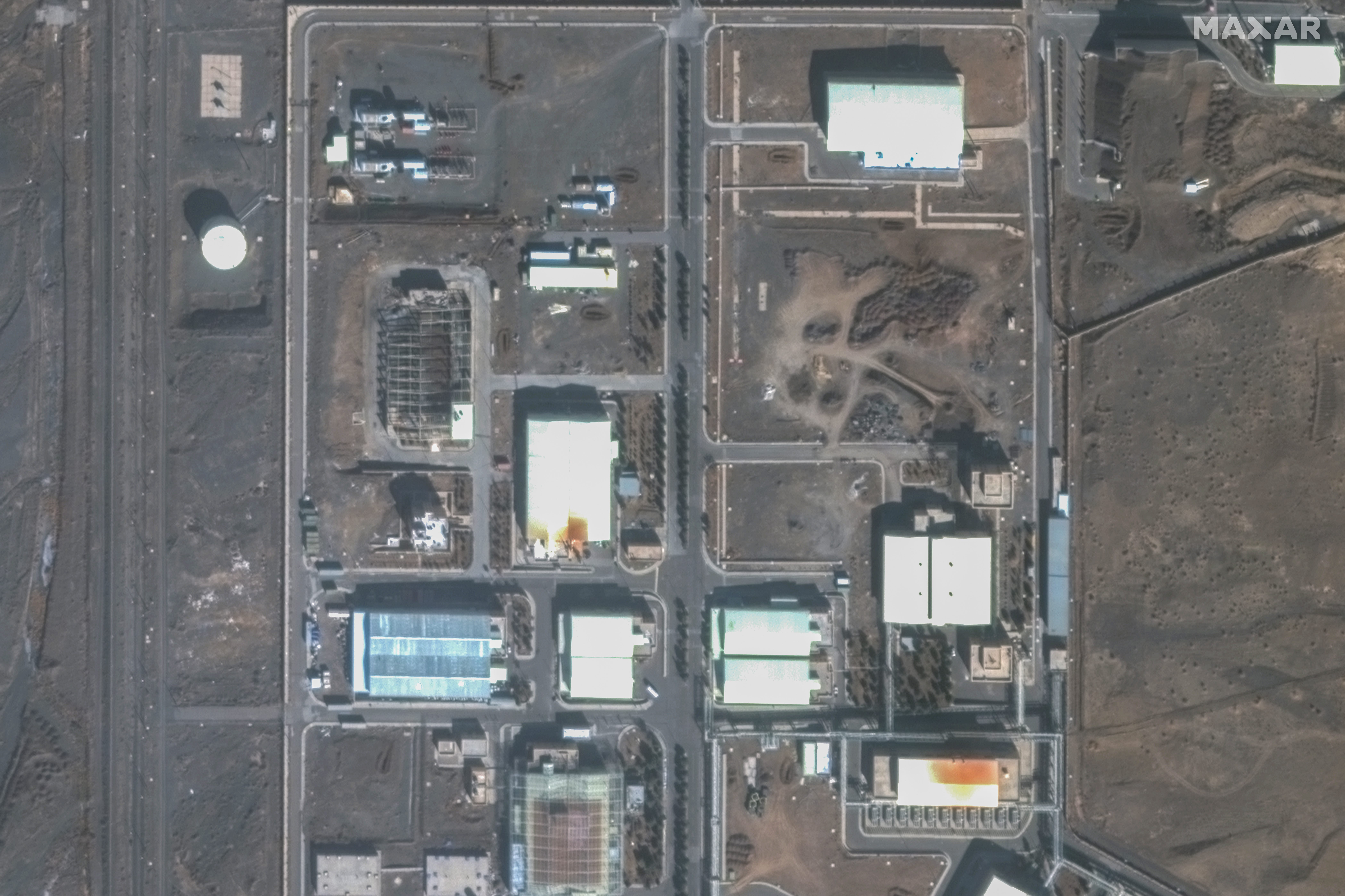 Satellite image of a close-up view of Natanz on January 24, 2025.