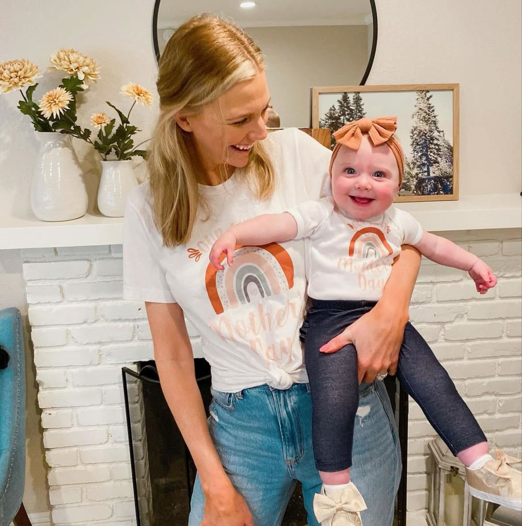 Lauren Miller and daughter