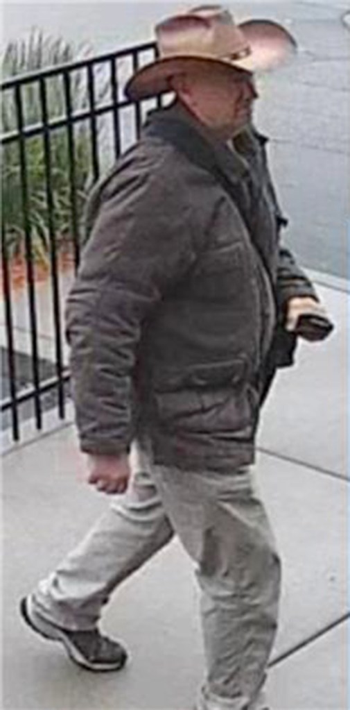 Surveillance image of Vance Boelter, suspect in the killing of two Minnesota lawmakers.