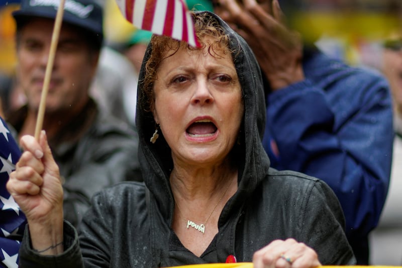Actor Susan Sarandon joins the No Kings Day protest against U.S. President Donald Trump's policies.