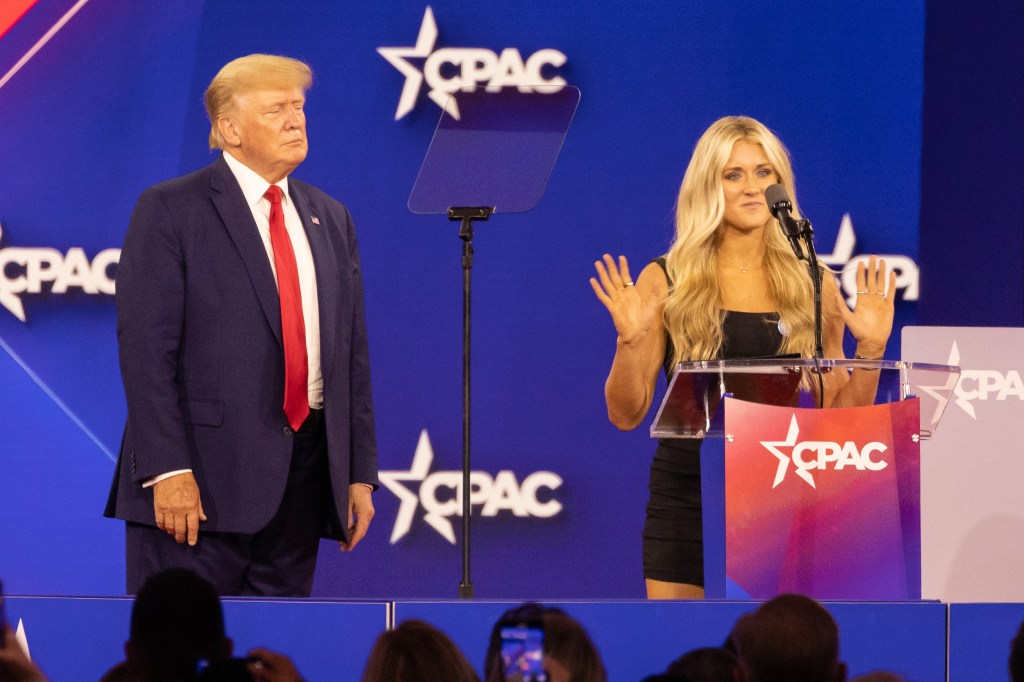 Donald Trump and Riley Gaines at CPAC.