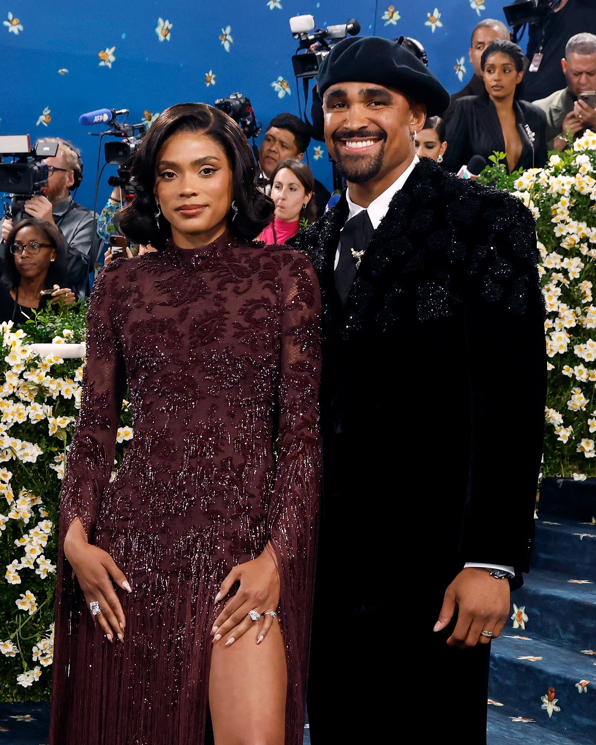Jalen Hurts and Bry Burrows at 2025 Met Gala