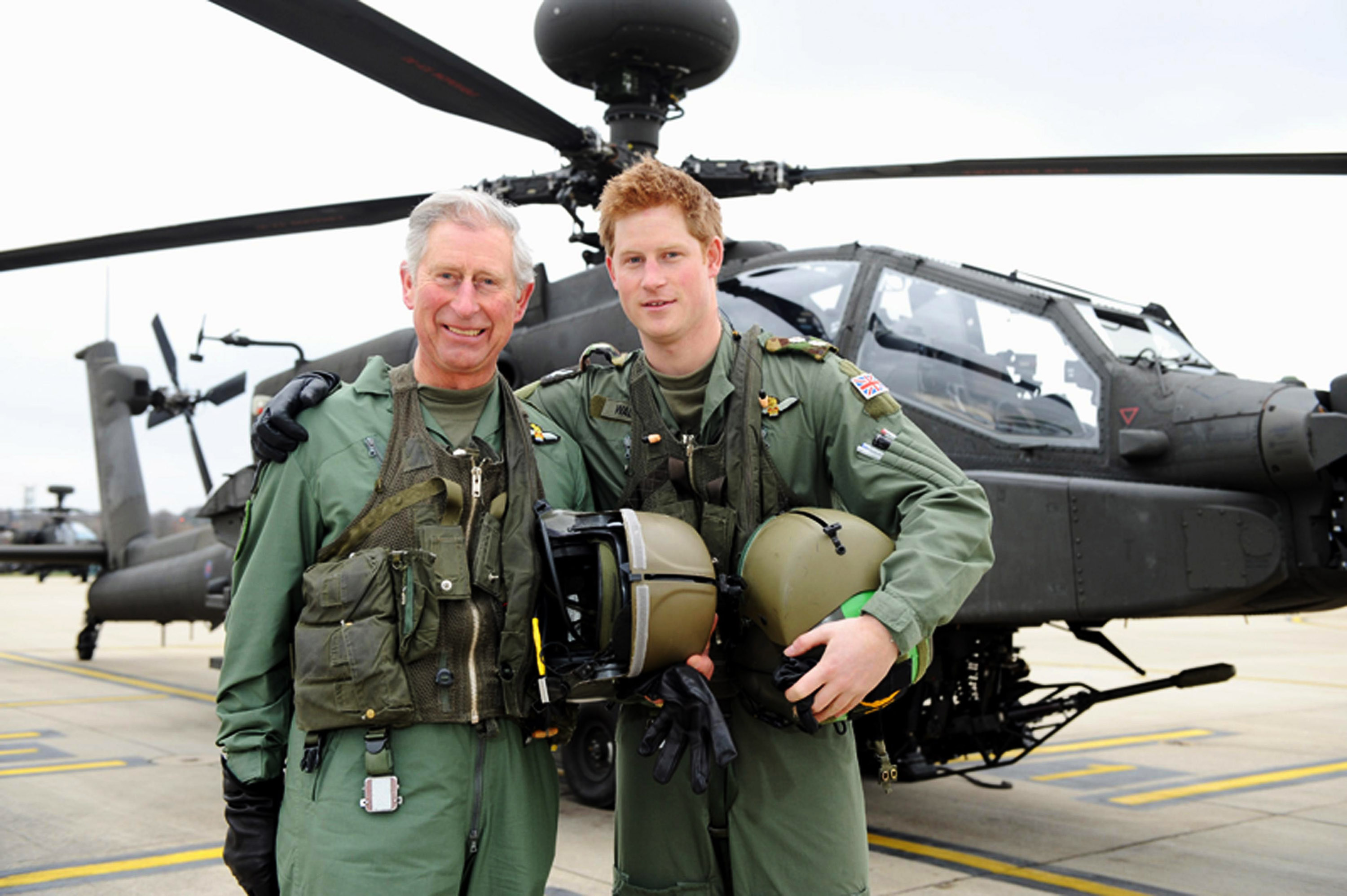 King Charles III and Prince Harry in 2011