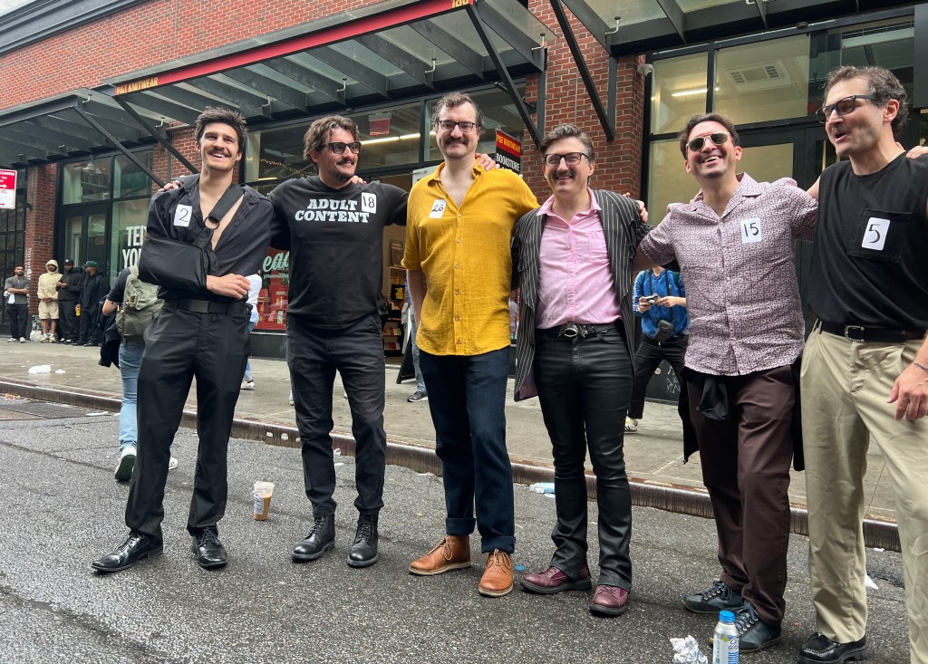 Contestants in a Pedro Pascal lookalike contest.