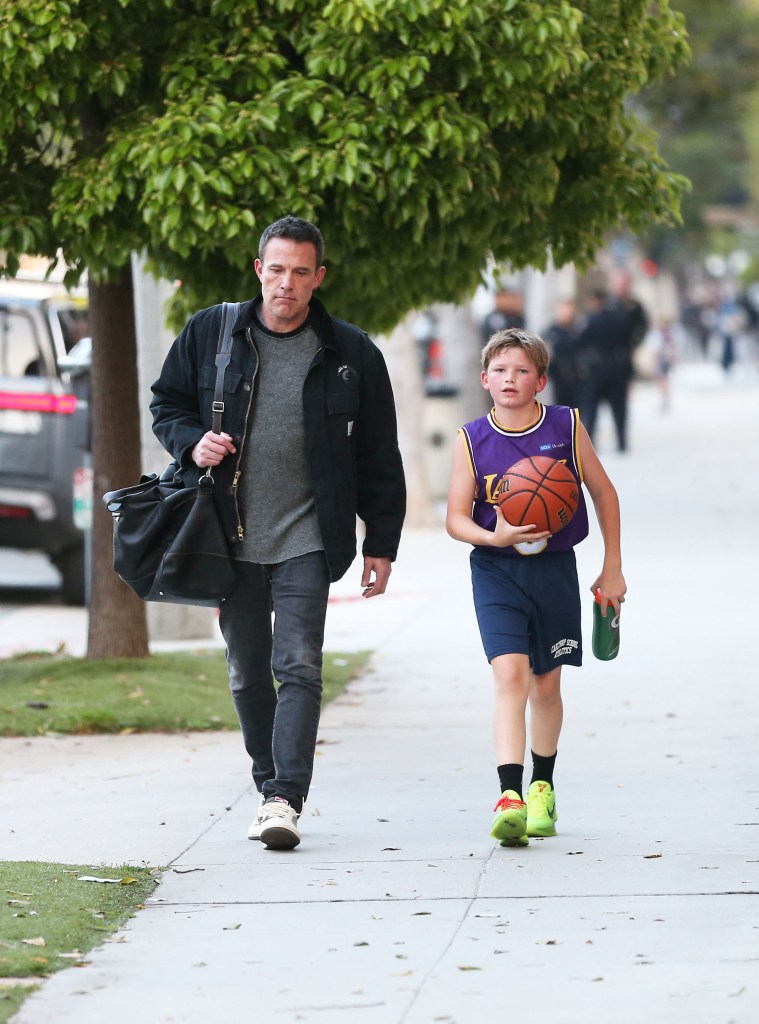 Ben Affleck is seen with his son Samuel in April 2024