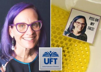 ‘Outspoken’ female NYC teacher-union rep targeted by ‘disgusting’ cards in urinals