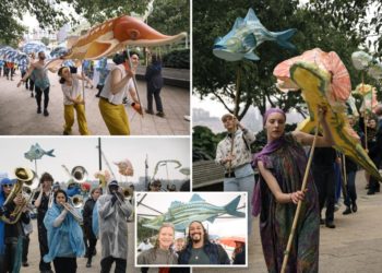 NYC fish fanatics go all in on offbeat ‘Migration Celebration,’ including paper mache undersea creatures