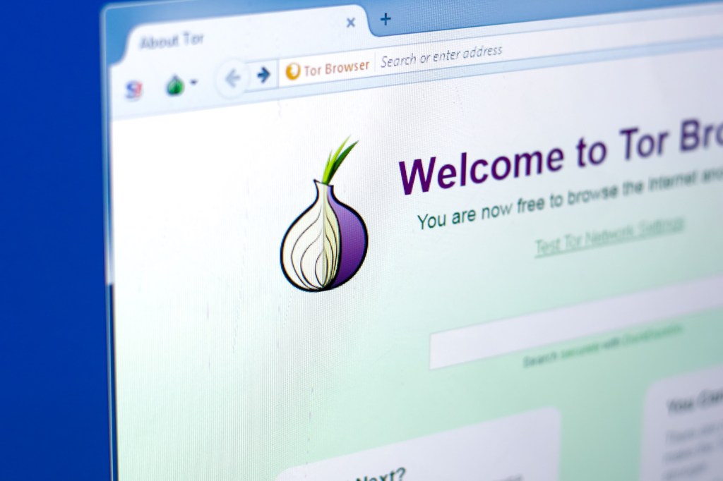 Tor Browser welcome screen.