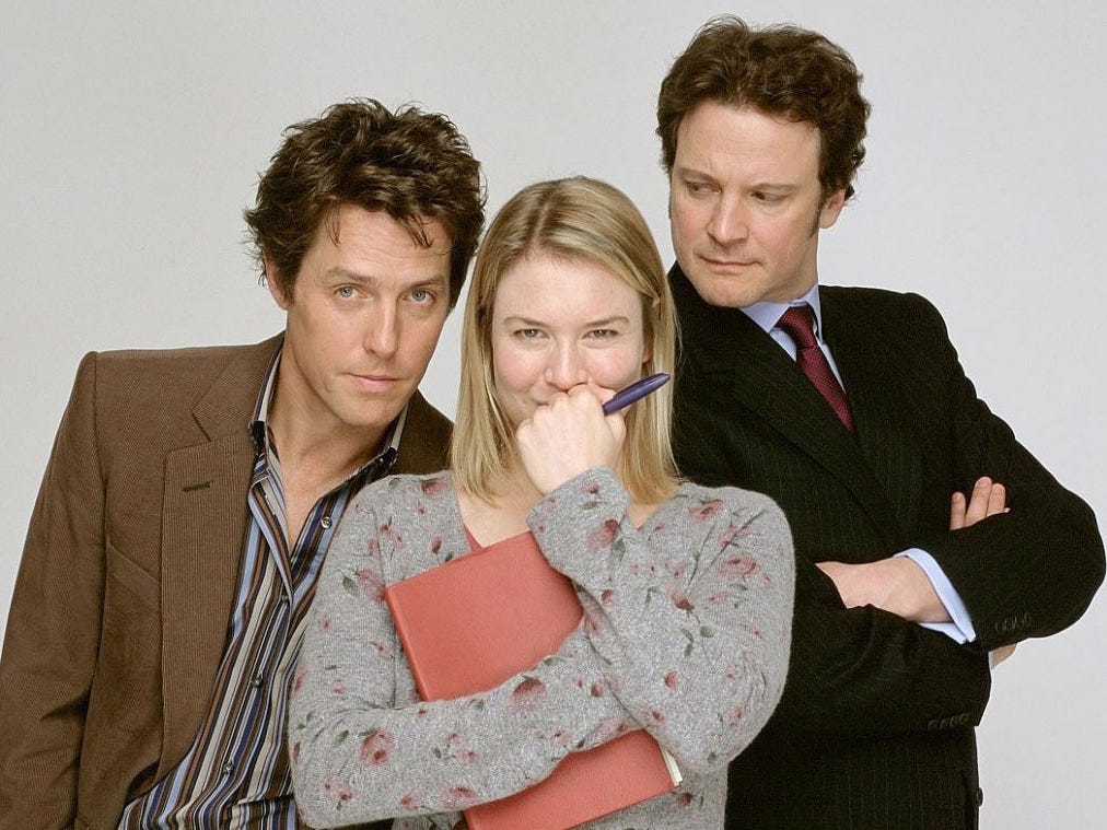 Hugh Grant, Renée Zellweger, and Colin Firth starred in the