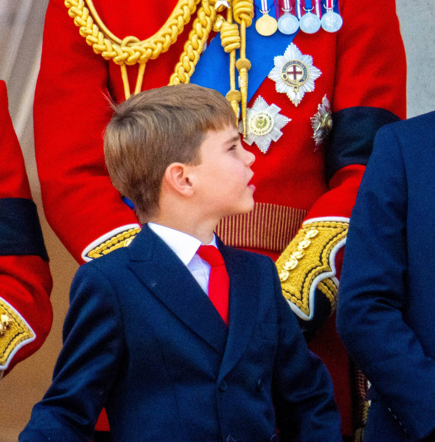 Prince Louis on the balcony of Buckingham Palace in 2025