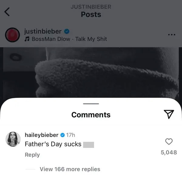 Hailey Bieber via Instagram in June 2025