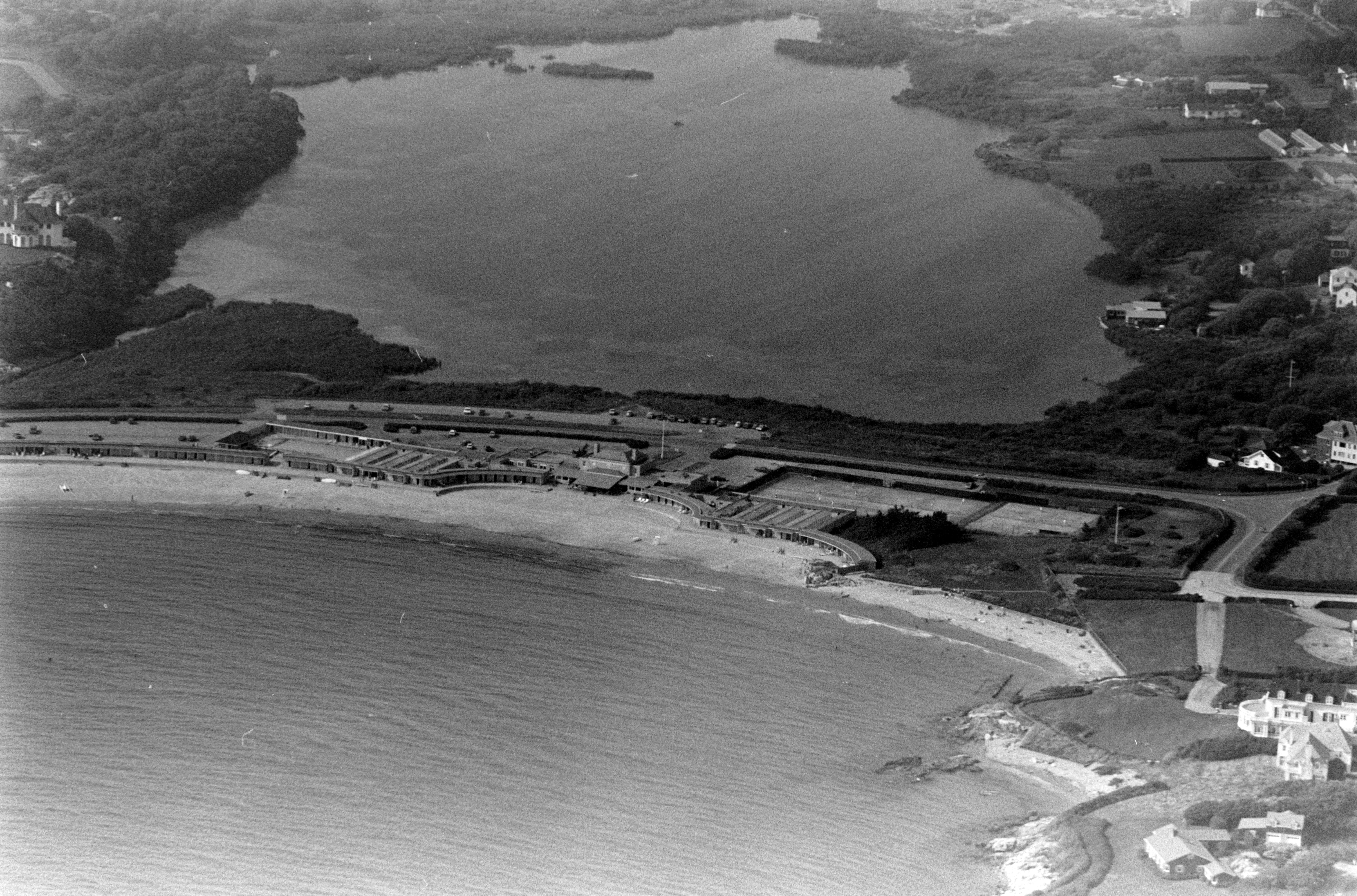 The island of Martha's Vineyard, Massachusetts, is seen from the air during production of 