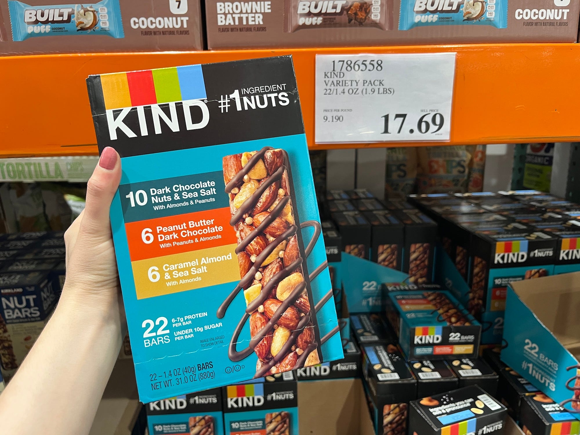 Kind bars at Costco.