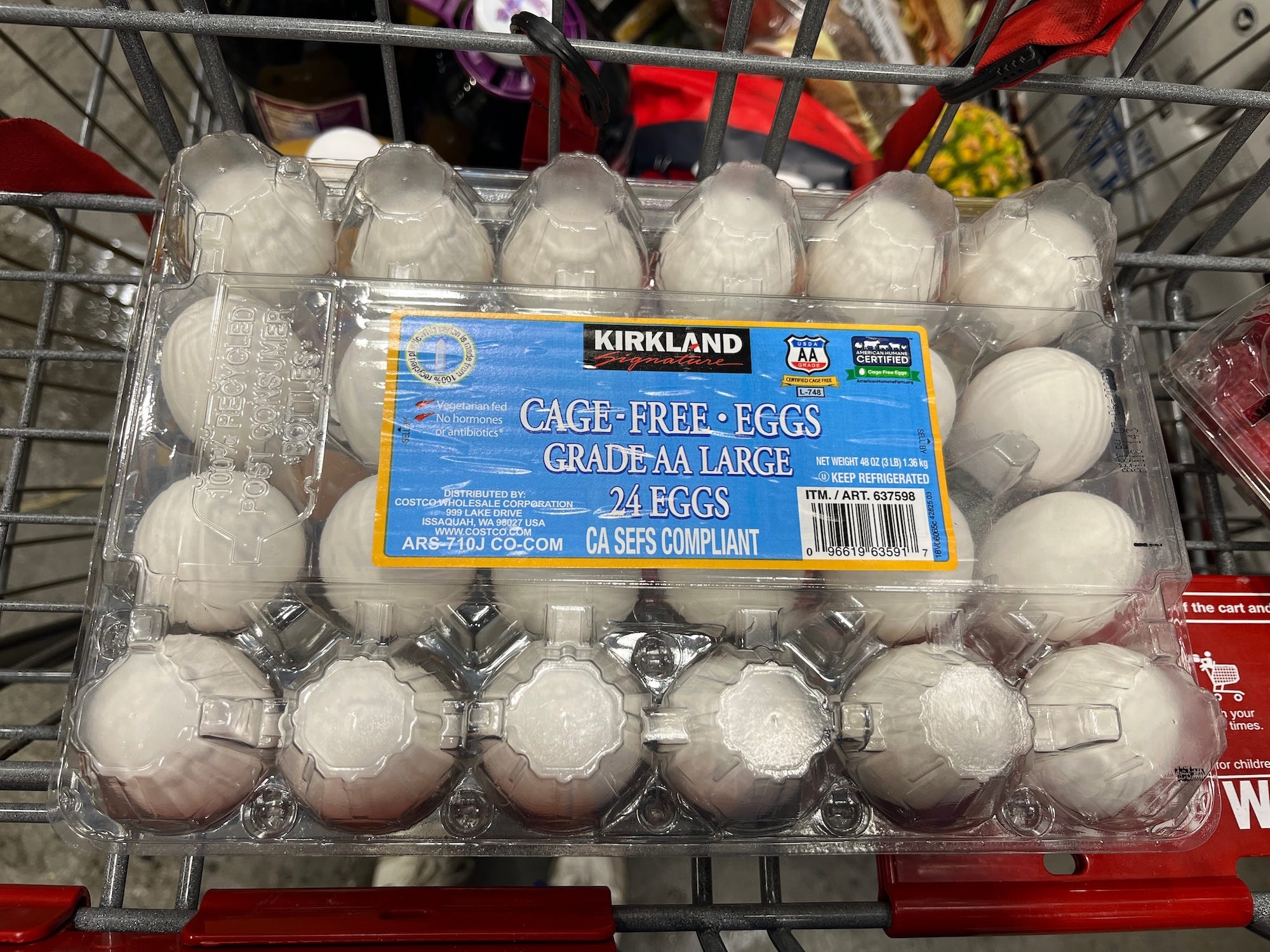 Eggs at Costco.