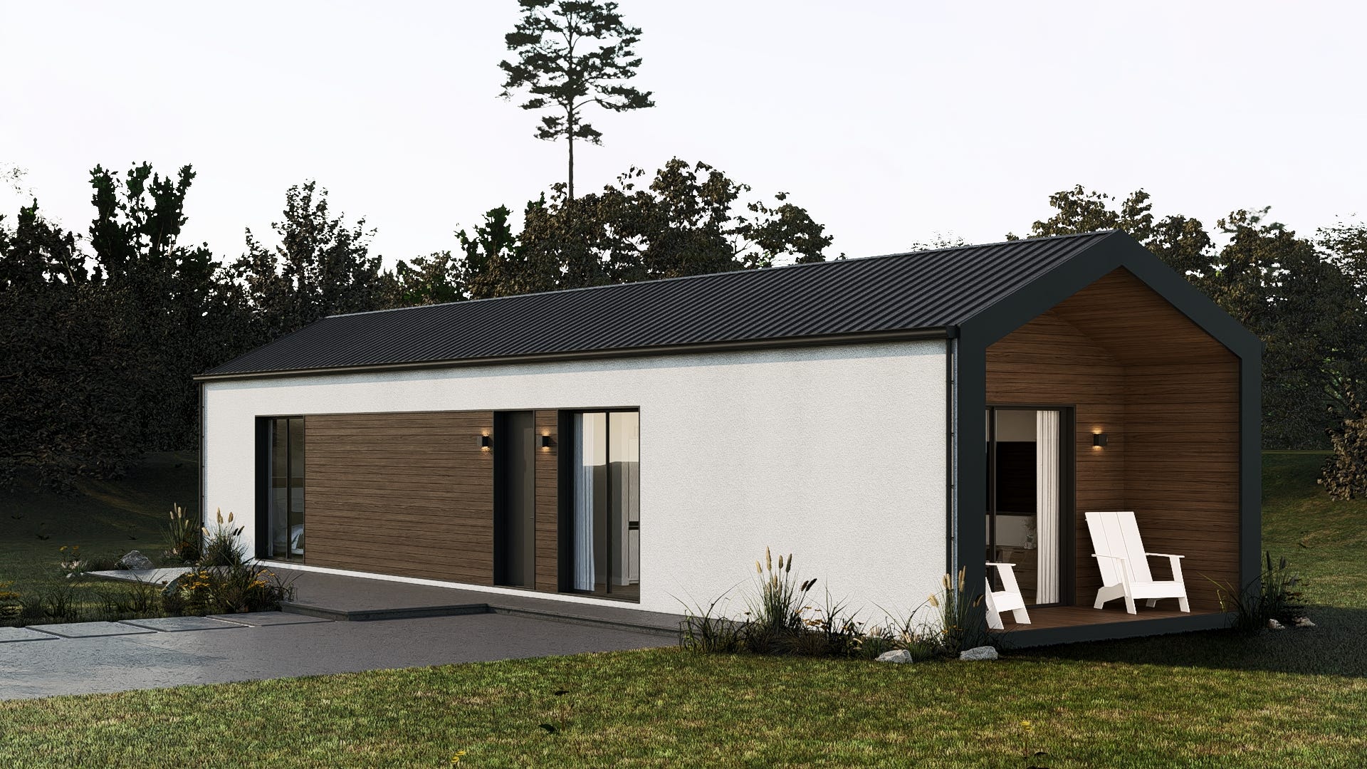 A 3-D rendering of a Hapi Homes ADU.