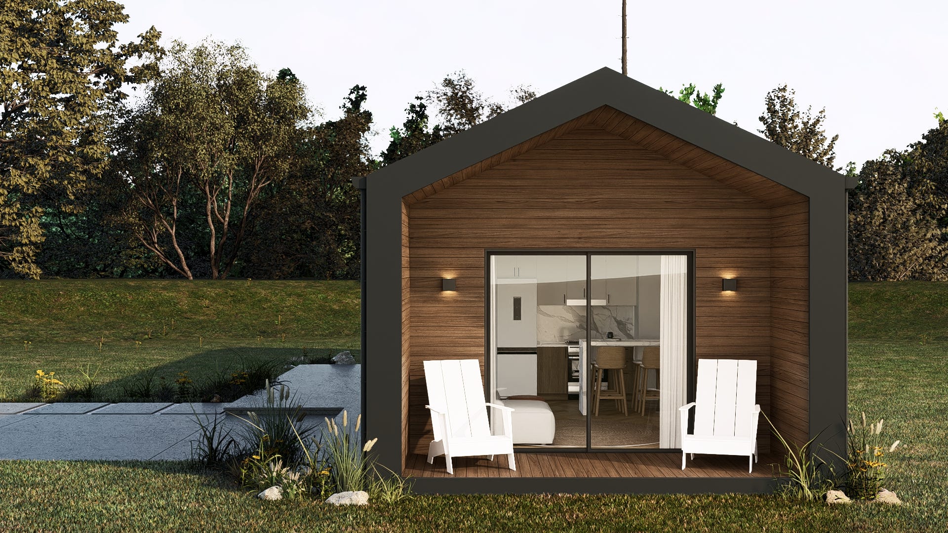 A rendering of Hapi Home's Windsor ADU.