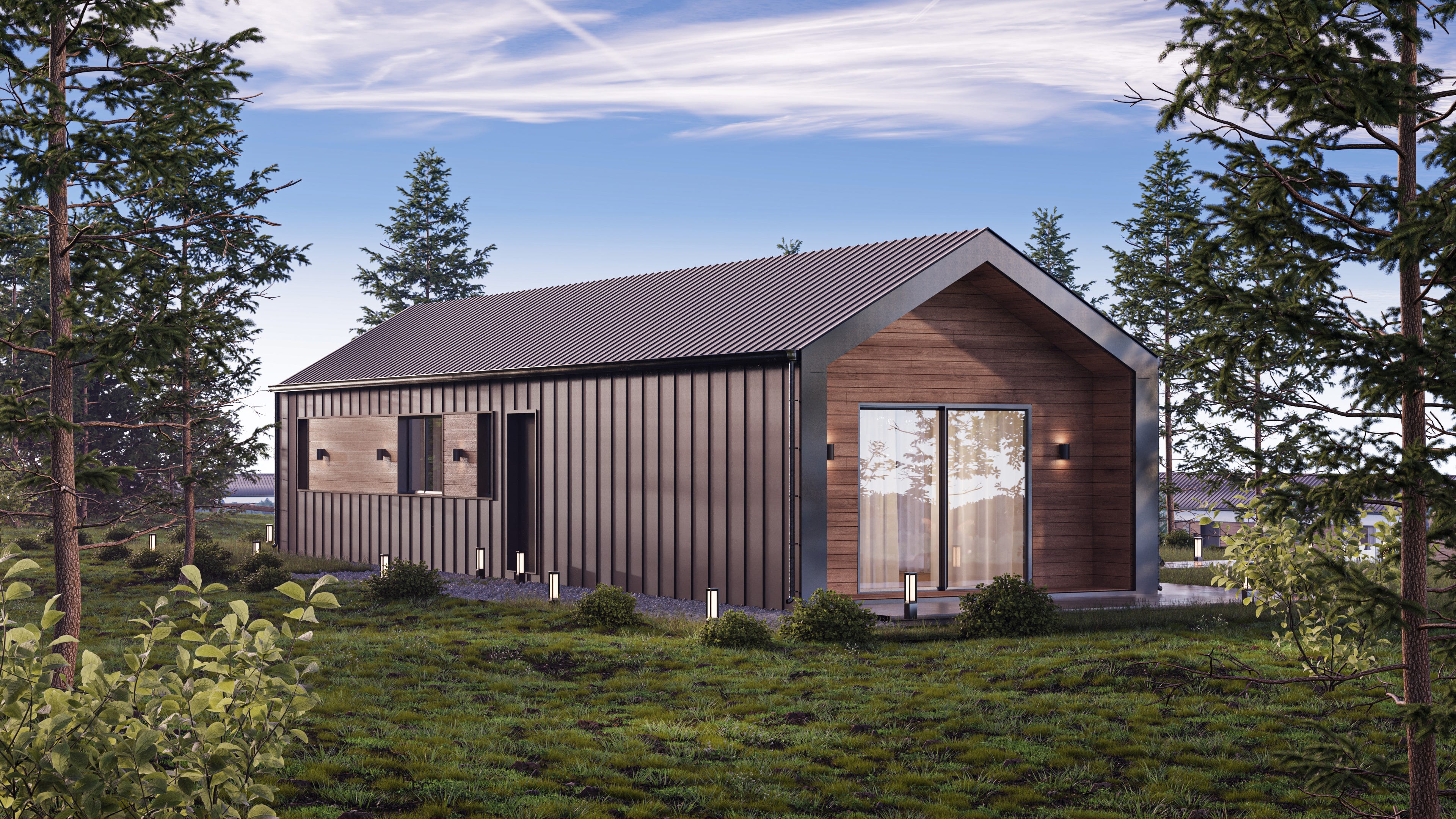 A rendering image of a two-bedroom Windsor unit.