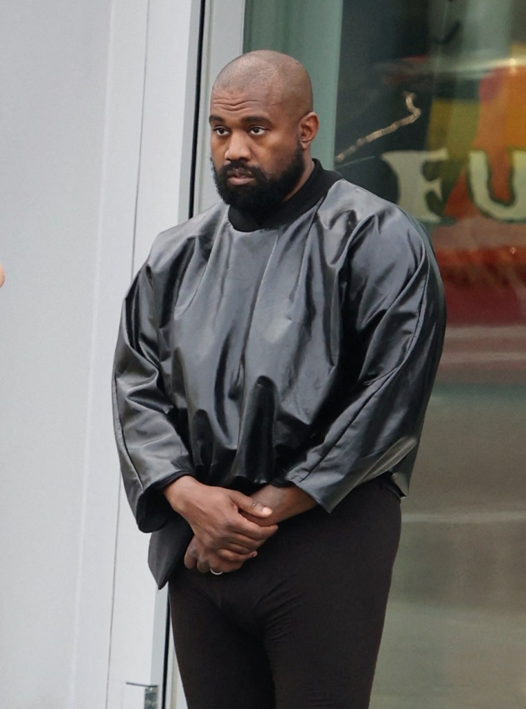 Kanye West seen shopping SUPREME in May 2023.