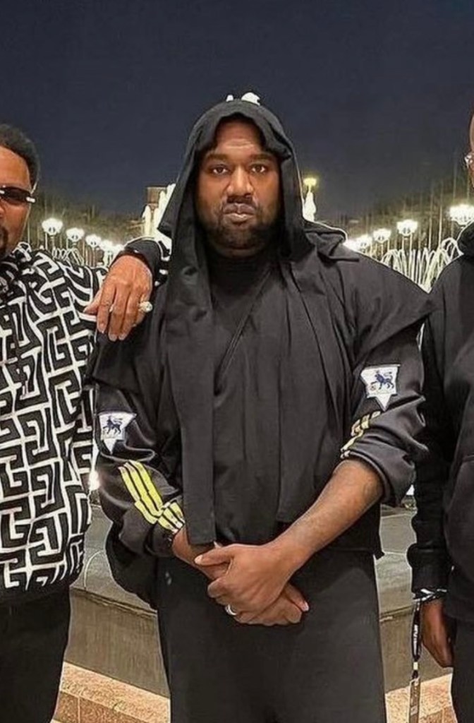 Kanye West takes a picture with fan in Riyadh, Saudi Arabia.
 