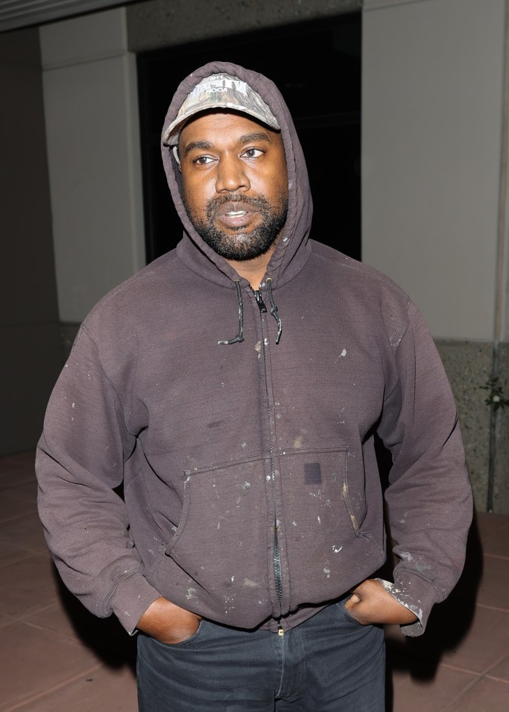  Kanye West is seen on Oct. 21, 2022 in Los Angeles.