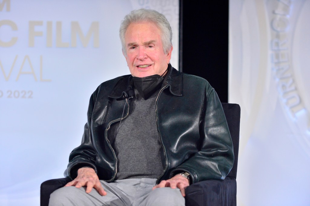 Warren Beatty speaks onstage during the screening of âHeaven Can Waitâ during the 2022 TCM Classic Film Festival at the The Hollywood Roosevelt on April 23, 2022 in Los Angeles, Calif.