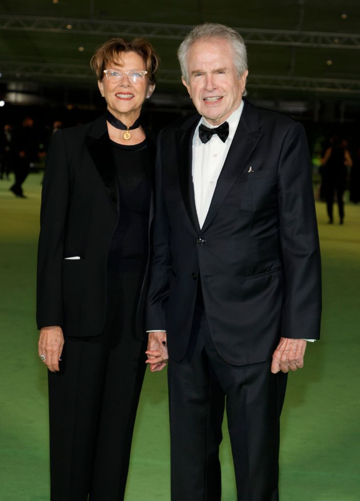 Annette Bening and Warren Beatty attend The Academy Museum of Motion Pictures Opening Gala at The Academy Museum of Motion Pictures on September 25, 2021 in Los Angeles, Calif