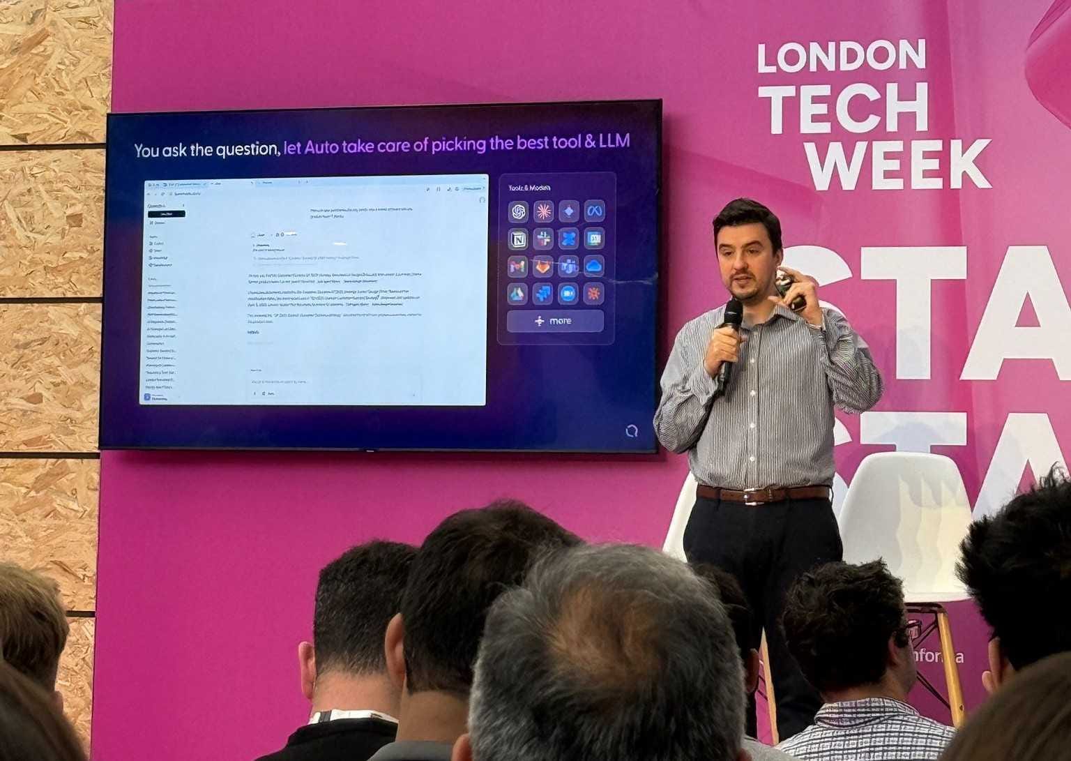 Hussayn Kassai, founder of Quench AI, at London Tech Week.