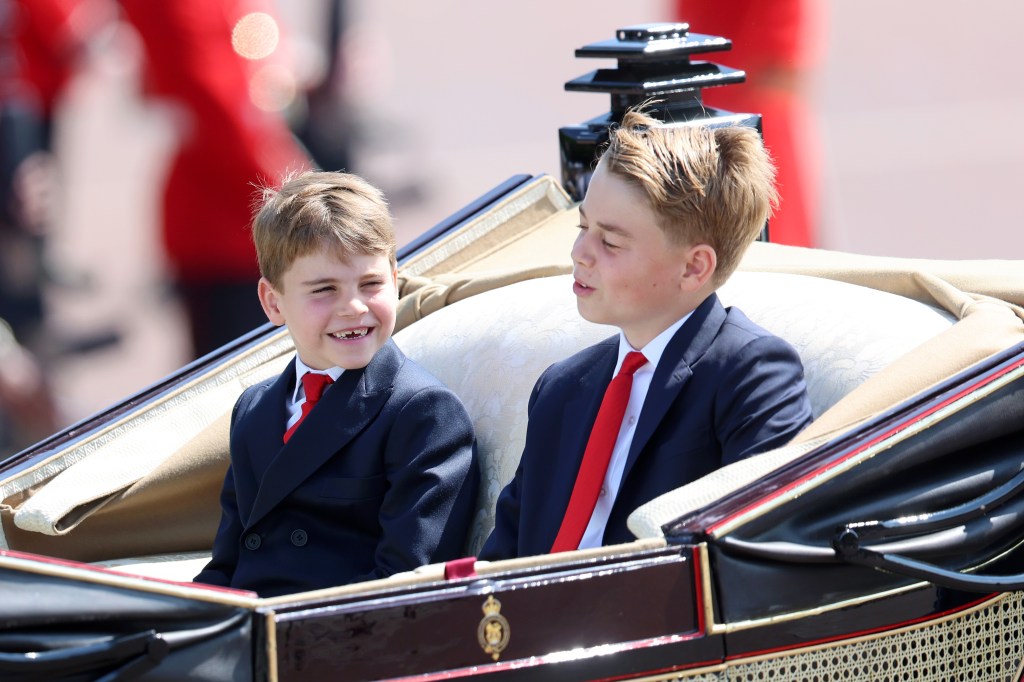 Prince Louis and Prince George at Trooping the Colour Saturday