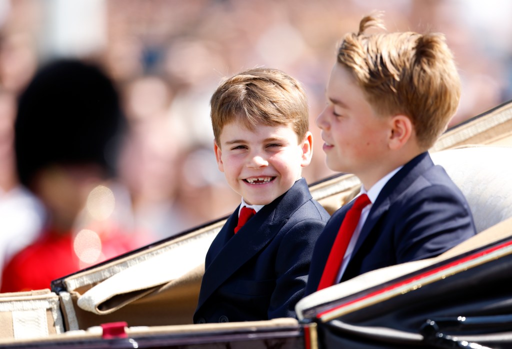 Prince Louis and Prince George at Trooping the Colour Saturday