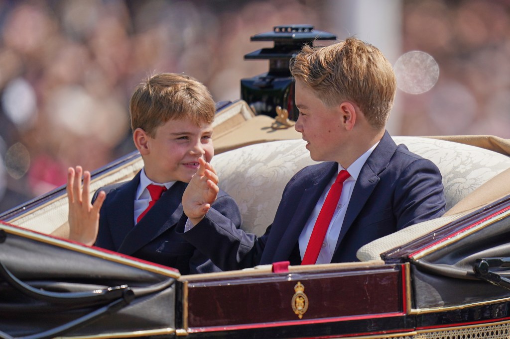 Prince Louis and Prince George at Trooping the Colour Saturday