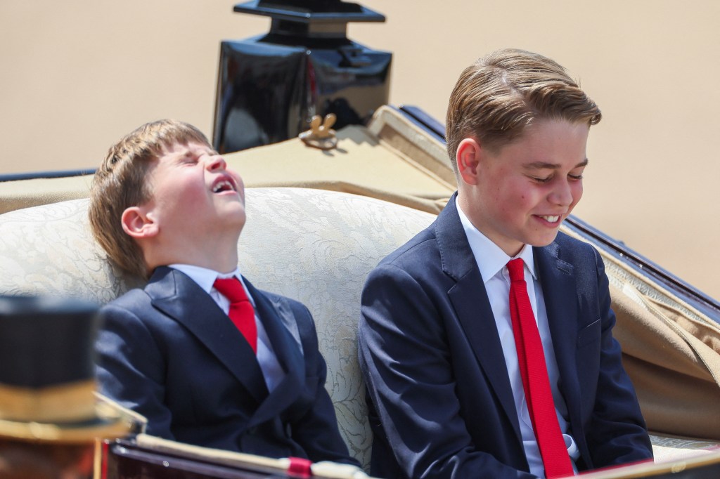 Prince Louis and Prince George at Trooping the Colour Saturday