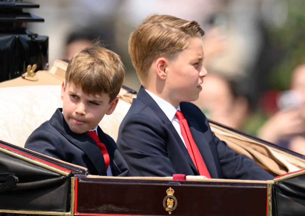 Prince Louis and Prince George at Trooping the Colour Saturday