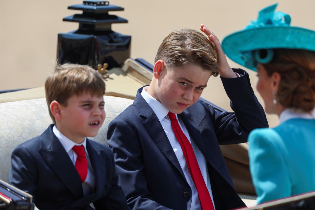 Prince Louis and Prince George at Trooping the Colour Saturday