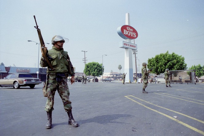Presence of National Guard in Los Angeles during LA riots, 1992